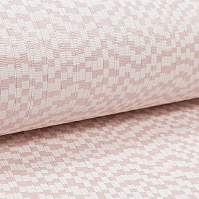 Image of SOPHIE LAURENCE Blush Pink White Geometric Vinyl Textured Wallpaper Roll Living Room Bedroom Paste The Wall