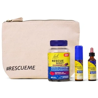 Image of Rescue Remedy Soothing Sleep Gift Set, Helping You Drift Off to Sleep, Flower Essence Night Bundle, Natural Emotional Wellness, Spray Gummies and Dropper, 3 Pack