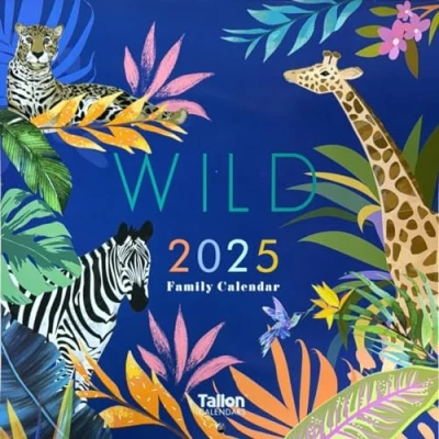 Image of 2025 Monthly Memo Board Calendar Wild/Quotes Family Organiser Shopping List Pad (Wild)