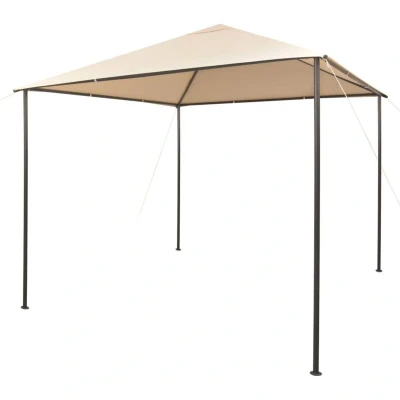 Image of vidaXL Gazebo Pavilion Tent Canopy 3x3 m Steel Beige