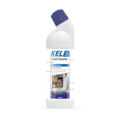 Image of KEL Toilet Cleaner Gel, Powerful, Effective Bathroom/WC Descaler Cleans Bowl &amp; Under Loo Rim, Limescale Stain Remover 1 Litre