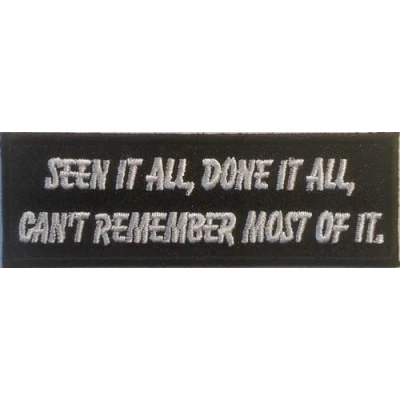 Image of Klicnow Seen It All Done Patch 9cm X 3cm (3 1/2&quot; 1 1/4&quot;)