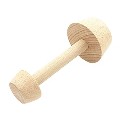 Image of Tart Pastry Tamper Wooden Double Ended Egg Tarts Mold DIY Baking Tool for Kitchen Wood Side