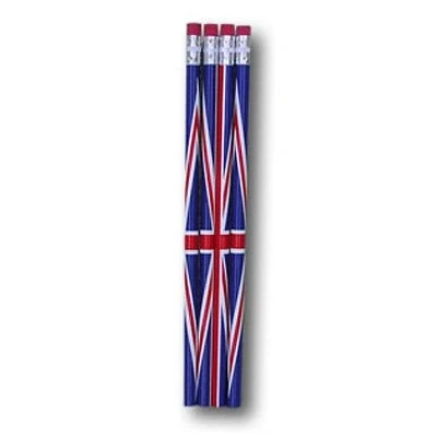 Image of HENBRANDT 16 Union Jack Pencils with Eraser Souvenir Collectable