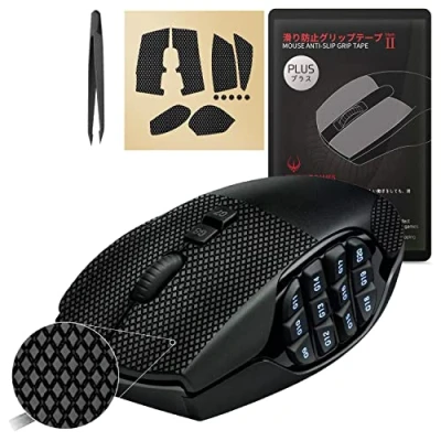 Image of Hotline Games [ Grip Upgrade 2.0 Plus Anti Slip Tape Compatible With Logitech Gaming Mouse Skins, Cut to Fit, Easy Apply (for G600 MMO, Black)