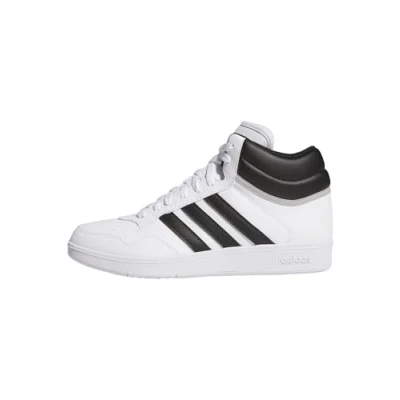 Image of adidas Unisex Hoops 4.0 MID Shoes, Cloud White/Core Black/Grey Two, 10.5 UK