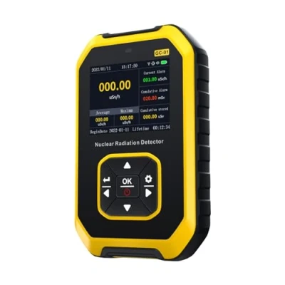 Image of Counter Nuclear Radiation Detector Dosimeter with LCD Display, Portable Handheld Beta Gamma X ray Rechargeable Monitor Meter