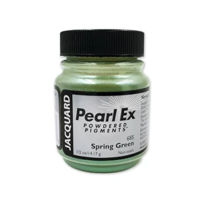 Image of Jacquard Powdered Pigments, Pearl, Spring Green, 0.5 oz