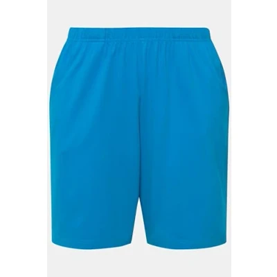 Image of Ulla Popken Women&#039;s Jersey Shorts, Pockets, Elastic Waistband 818396 Trouser, Blue, 45W x 32L