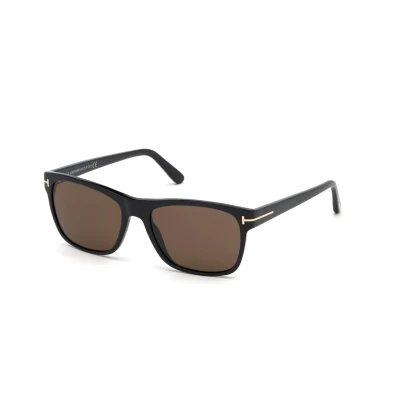 Image of TOM FORD Man FT0698 Giulio 01J Sunglasses Acetate Black Brown Geometric Normal