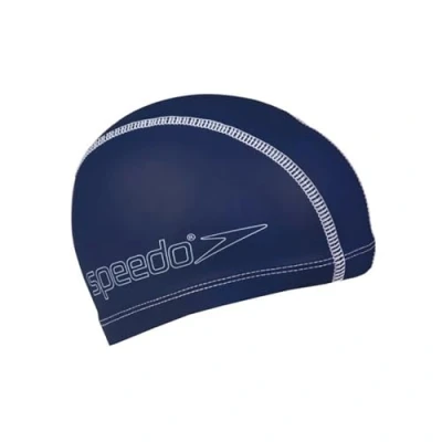 Image of Speedo Junior Pace Swimming Cap Kids Swim Dry Hair, Navy, One Size