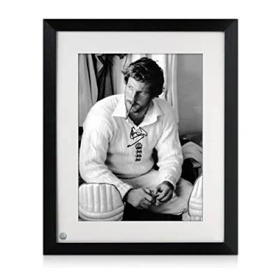 Image of Exclusive Memorabilia Lord Ian Botham Signed England Cricket Photo: 1981 Ashes. Framed