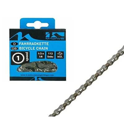 Image of Discount KMC M Wave Single Speed Chain 1/2 x 1/8 Bikes 112 Link BMX Fixie Fixed Wheel Sturmey Archer