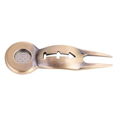 Image of Golf Divot Tool, 3 IN 1 Multi function Repair Pitch Fork Aluminum Alloy Green Mark Tool with Ball Marker