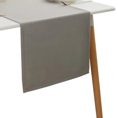 Image of Simurq White Table Runner with Lotus Effect Solid Color Dining in Modern Style Decoration Water Repellent &amp;Washable &amp;Easycare Runners Outdoor/Indoor (White, 30x120 cm/ca.12x47 in)