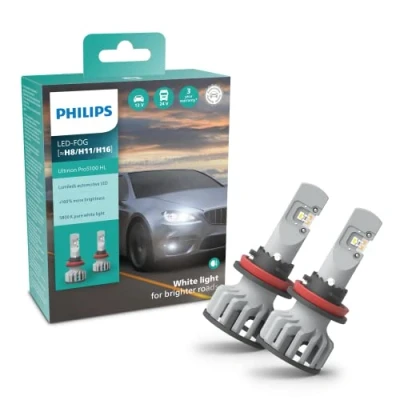 Image of Philips Ultinon Pro5100 LED car foglight bulb (H8/H11/H16), +160%, 5.800K, set of 2