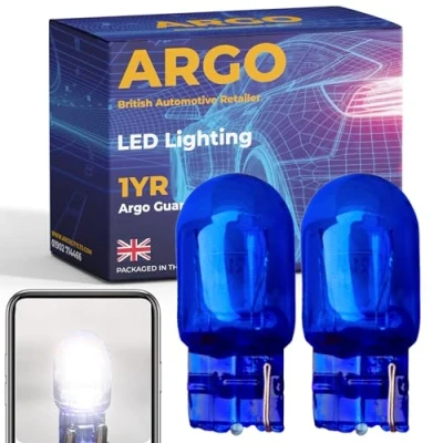 Image of Argo 582 W21w Bulb Xenon White 3000k Super Bright DRL Daytime Running Lights T20 Reverse Back W3x16d Up Car Van 382w Bulbs 12v 21w