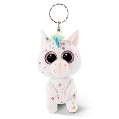 Image of NICI 46612 GLUBSCHIS Cuddly Soft Toy Unicorn Uberto with Keyring, Sweet keeholder, 9cm, White