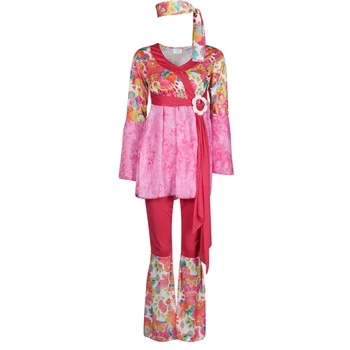 Image of Boland 83517 Adult Fancy Dress Costume Hippie pink