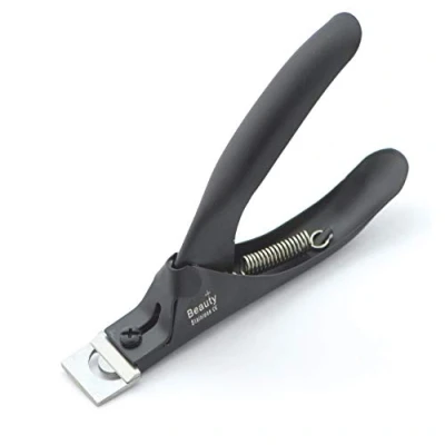 Image of Beauty Plus Acrylic False Nail Clipper Stainless Steel Tip Cutter Trimmer Fake Clippers for (Black)