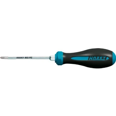 Image of HAZET 802 PZ3 Pozidriv Profile PZ HEXAnamic Screwdriver Multi Colour