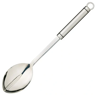 Image of KitchenCraft KCPROPS Professional Cooking Spoon, Stainless Steel, 35 cm, Silver