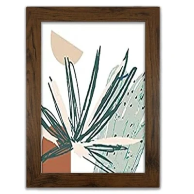 Image of MH Home Photo Frame, Picture Certificate Freestanding &amp; Wall Mountable (Walnut, A4 (21 x 30 cm))