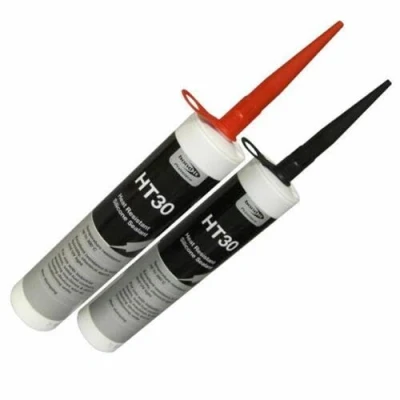 Image of Bond It HT30 High Temperature Heat Resistant 300 Silicone Sealant Adhesive New 1 Tube 310ml Acetic Curing w Non Sagging (Red)