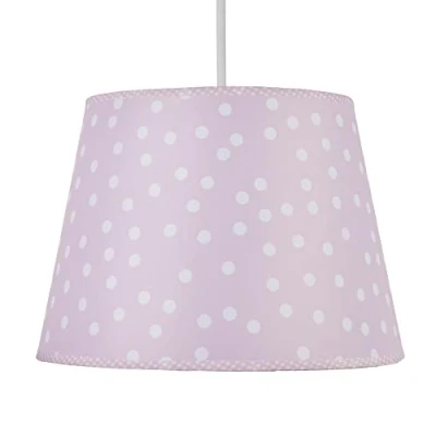 Image of Litecraft Glow Light Shade 30.5 cm Easy Fit Polka Dot Lampshade Pink