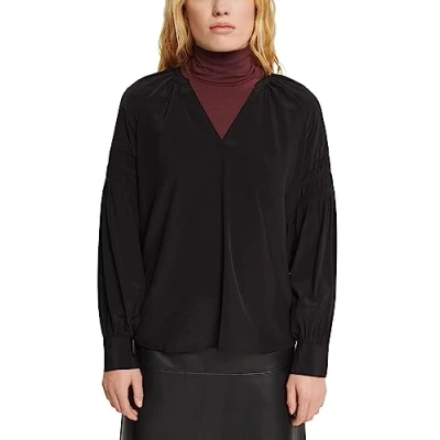 Image of ESPRIT Women&#039;s 112ee1f315 Blouse, 001/Black, Large