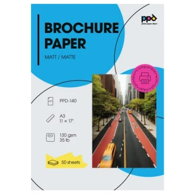Image of PPD 50 Sheets A3 Inkjet Brochure Paper Double Sided Matt (130g) Ultra Smooth 140