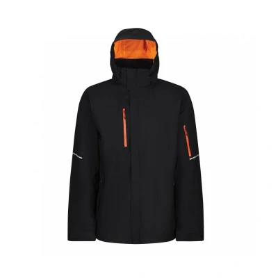Image of Regatta Mens X Pro Exosphere II Soft Shell Jacket (Black/Magma Orange) Size 3XL