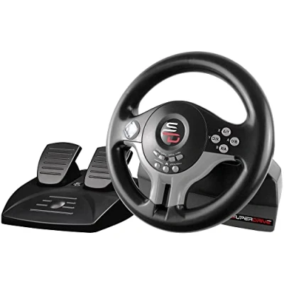 Image of Subsonic Superdrive Racing Steering Wheel Driving SV250 with pedals and shift paddles for Nintendo Switch PS4 Xbox One PC