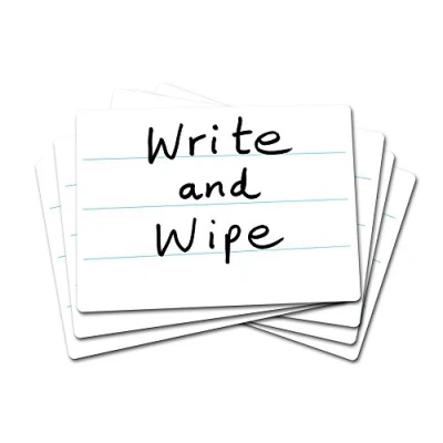 Image of SG Education LinedA430 Write and Wipe Lined Board, A4 Size (Pack of 30)