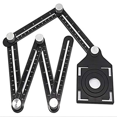 Image of Angle Measuring Ruler SENRISE Multi Easy Folding for DIYERS Handymen Builders Carpenters, Tilers, Craftsmen