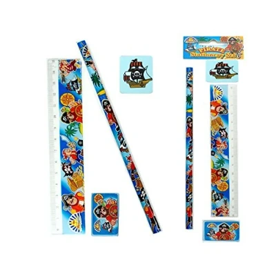 Image of Pirate Stationery 4 Piece Set Perfect Party Bag Filler!