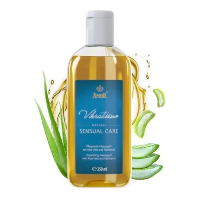 Image of Vibratissimo “Sensual Care Massage Oil, Love Body Oil with Aloe Vera 250ml