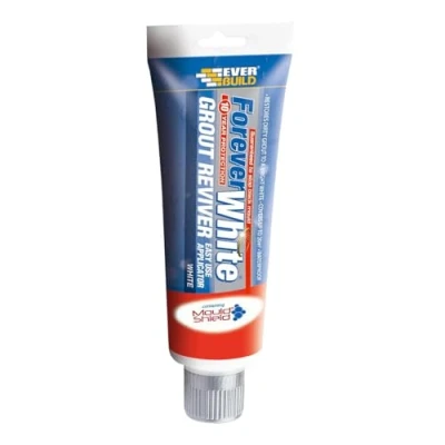 Image of Everbuild Forever White Grout Reviver Water Resistant Contains Mould Shield Suitable For Interior Use Only Arctic 200ml