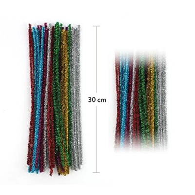 Image of ArkCRAFT Pipe Cleaners (Chenille) 300mm X 4mm Pk 100 (Glitter)