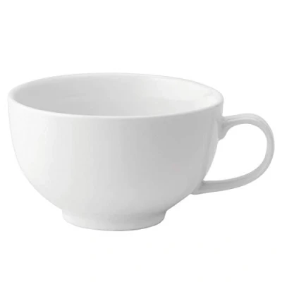 Image of Utopia Anton Black Continental Bowl Cup 12oz / 340ml Case of 6 White Fine China Cups
