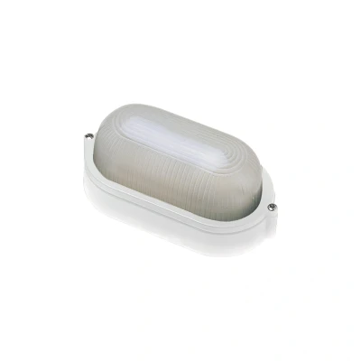 Image of E27 Oval Bulkhead IP54 White Ovia
