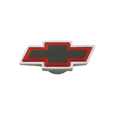 Image of Proform 141 322 Chrome Air Cleaner Wing Nut with Small Red Bowtie Logo for 1/4 20&quot; Thread