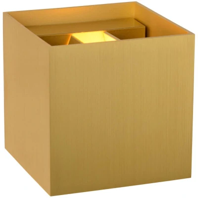 Image of Lucide Wall Light, Aluminum, 3.5 W, Matt Gold/Brass