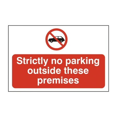Image of Strictly No Parking Sign, 3mm Foamed PVC Board, W600mm x H400mm