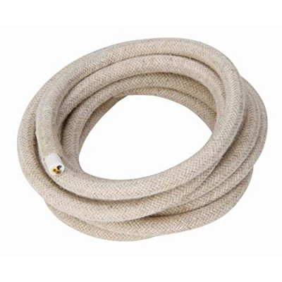 Image of Kopp x 0,75 mm², 2 Meter Textile 3 core H03 VV F 0.75 Length m, Fabric Cable for lamp, 250 V, Linen Beige Cream, 151502147