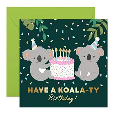 Image of Central 23 Cute Birthday Card for Her &#039;Have a Koala ty Birthday!&#039; Cards Him Ideal Women Sweet Daughter Comes with Stickers
