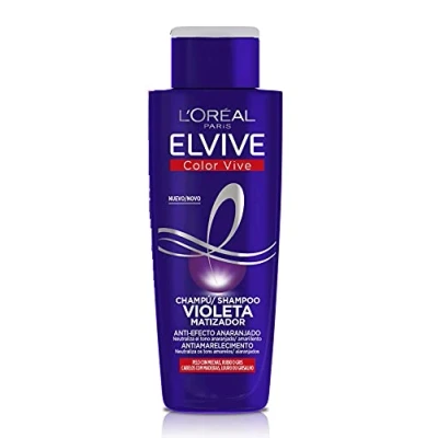 Image of LOreal Paris Anti Effect Orange Tinting Violet Shampoo, For Colored, Blonde, Bleached or Grey Hair, Elvive Color Vive