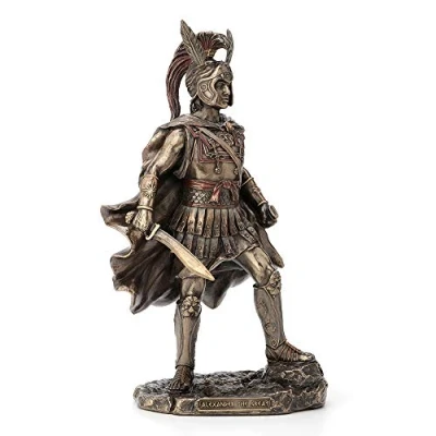 Image of Veronese Design 12 Inch Alexander The Great Antique Bronze Finish Greek Roman Warrior Statue