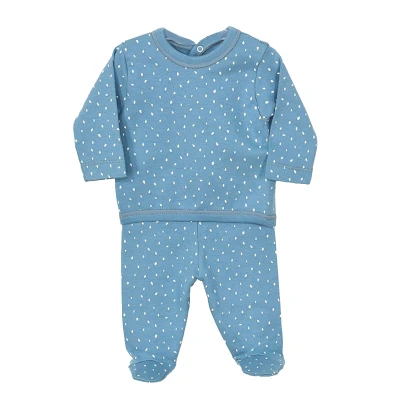 Image of Babidu Baby Unisex BASIC LONG SLEEVE SET Blue One Size