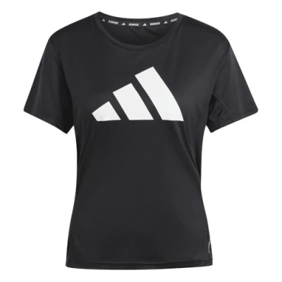 Image of adidas Men&#039;s Run It Stripes Tee, Black, S